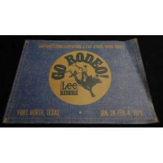 1979 FORT WORTH STOCK SHOW Rodeo Place Mat LEE JEANS  