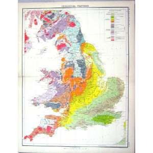  Bartholomew Map England 1891 Geological Features Mesozoic 