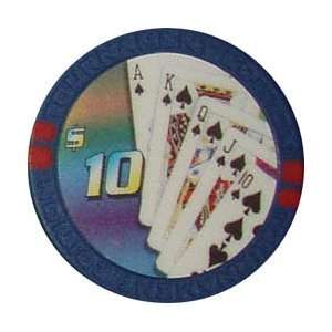   Set of New Royal Flush Tournament Poker Chip Set