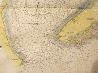 Scarce Delaware Bay 1854 Map Cape May New Jersey H/Col  