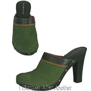 New Tommy Hilfiger Odelia Green Suede Mules Shoes 9 M  