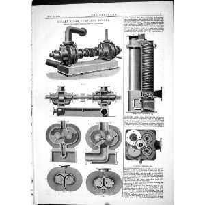  Engineering 1883 Rotary Steam Pump Engine Goldschmidt 