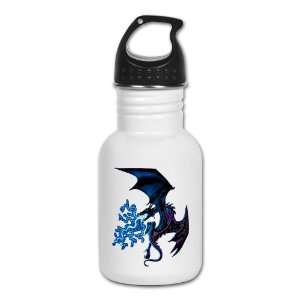  Kids Water Bottle Blue Dragon with Lightning Flames 