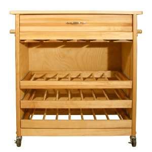  Catskill Craftsmen Deluxe Wine Island with Drop Leaf