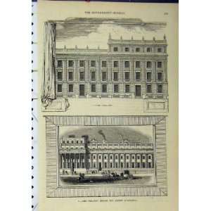  View Government Offices Treasury Building Old Print