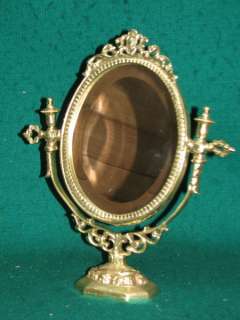 Wonderful Victorian Style Dresser Vanity Brass Mirror  