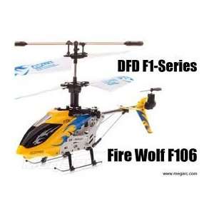 DFD F106 FIRE WOLF GREAT 4 CHANNELS RC HELICOPTER WITH 