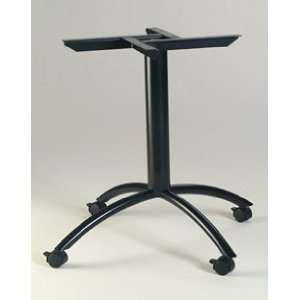   Powder Coated X Shape Table Base w/ Rolling Casters