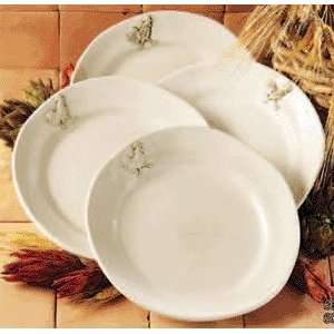 Provence Cream Ceramic Dessert Plates With Rooster Set Of 4  