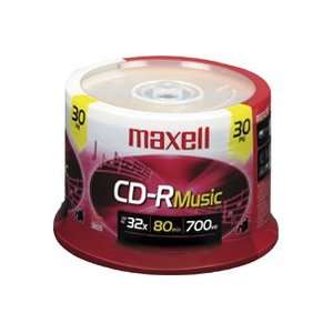  Maxell MAXELL 80 MIN RECORDABLECD DIG. AUDIO   30 SPNDL CD DIG 