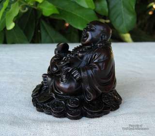 Tiny Little Resin Buddha, Very Rich Many Coins, Chinese  