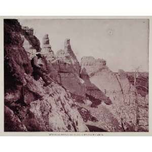  1893 Print Big Horn River Canyon Limestone Formations 