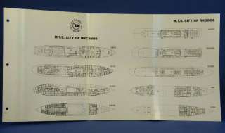 Deck Plan Cruise Line   M.T.S. CITY of RHODOS / MYCONOS  