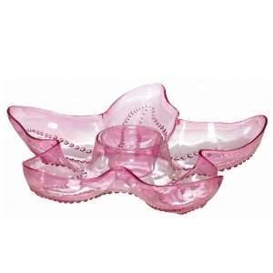   Party By Amscan Hot Pink Starfish Chip & Dip Tray 