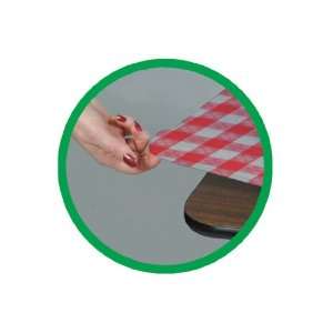  Round Plastic Tablecloths   Red Gingham Kwik Covers   60 