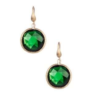  Rivka Friedman Faceted Round Emerald Crystal Dangle Earrings Rivka 