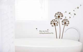   Dandelion Flower Tree Vinyl Decal Art DIY Wall/Fridge wall Sticker