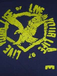 American Eagle AE Mens Navy Blue Heritage T Shirt NWT  