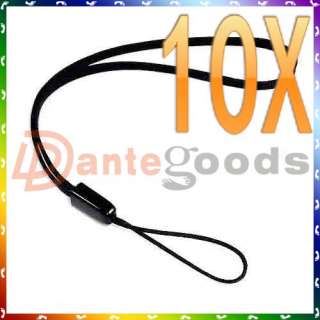 10 X Black Wrist Strap Lanyard For Camera Cell phone  MP4 Super 