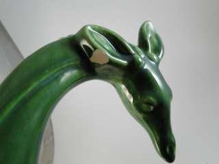 Vintage Art Pottery Giraffe Vase Ashtray Set Royal Haeger Mid Century 