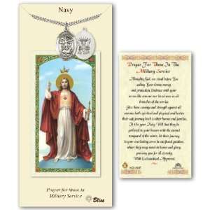   Archangel Medal w/ Prayer Card for Those Serving in the Navy Jewelry