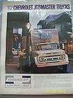 Vintage 62 Chevrolete Jobmaster Trucks Ad Series 60 Cab Refrigerated 