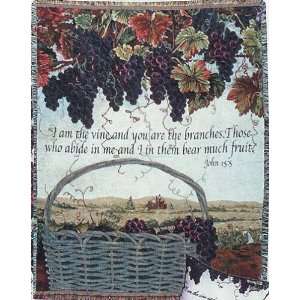  Glynda Turley Grape Harvest Tapestry Afghan Throw