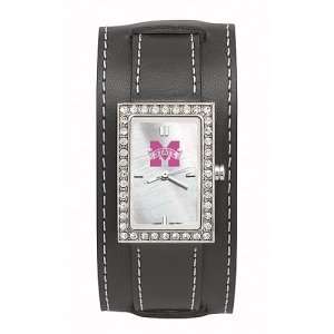 Mississippi State Bulldogs Ladies NCAA Starlette Watch (Wide Leather 