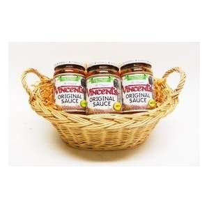 Vincents Sauce Trio   Gift Basket  Grocery & Gourmet Food