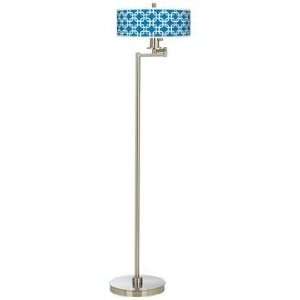   Lattice Giclee Energy Efficient Swing Arm Floor Lamp