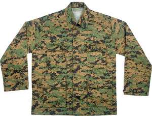Woodland Digital Camouflage BDU Military Tactical Camo Army Uniform 