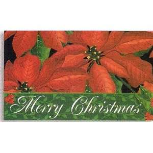   Merry Christmas Poinsettia Welcome Doormat Mat Trends