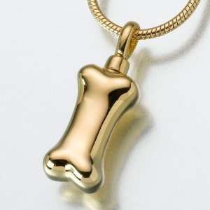  Gold Vermeil Dog Bone keepsake Urn Pendant: Home & Kitchen