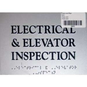  Electrical & Elevator Inspection Sign   Sports Memorabilia 