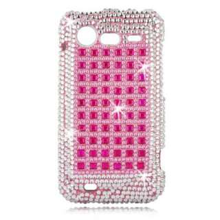 PINK Pattern RHINESTONE Bling Case for HTC INCREDIBLE 2  