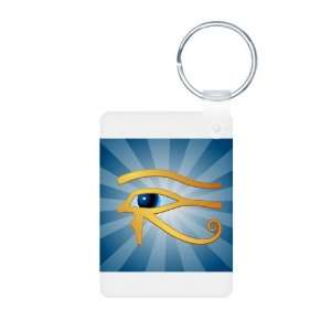  Aluminum Photo Keychain Gold Eye of Horus 