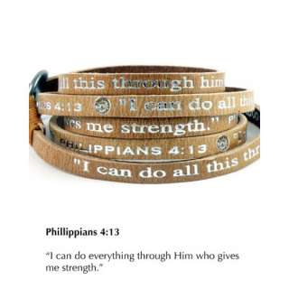   Formerly Humanity INSPIRATION BIBLE Wrap Leather Bracelet w/ Crystals