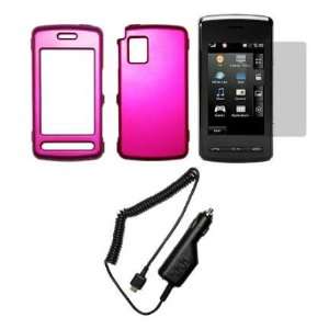  Hot Pink Rubberized ProGuard Snap On Cover Hard Case Cell 
