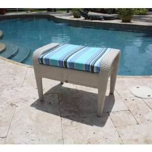  Grenada Patio Ottoman in White Wash Patio, Lawn & Garden