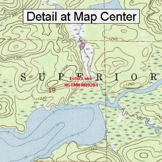   Topographic Quadrangle Map   Echo Lake, Minnesota (Folded/Waterproof