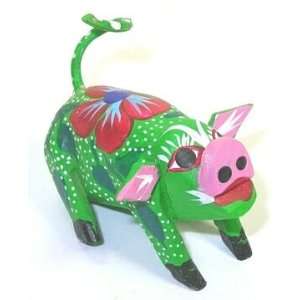  Pig Miniature Oaxacan Wood Carving: Home & Kitchen