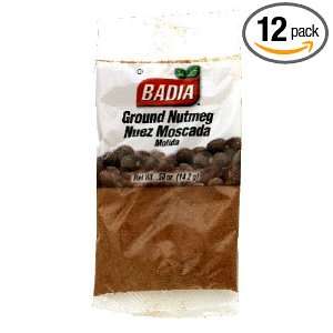 Badia Nutmeg Ground, 0.5 Ounce (Pack of 12)  Grocery 