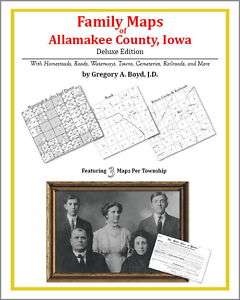 Family Maps Allamakee County Iowa Genealogy IA Plat  