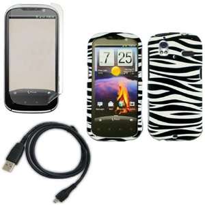  iFase Brand HTC Amaze 4G Combo Black/White Zebra 