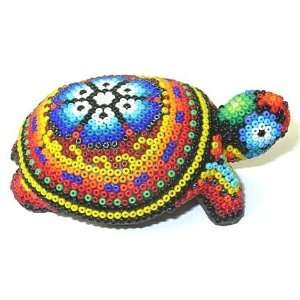 Land Turtle ~ 3.5 Inch Huichol Bead Art