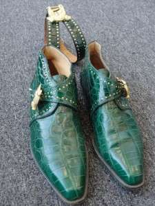 Incredible MAURI Mens Alligator Shoes 9.5 w/ Matching Belt WOW 