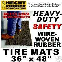 36 x 48 Rubber Tire Heavy Duty Safety Matting  