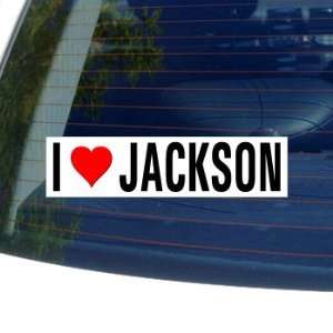   Love Heart JACKSON   Mississippi Window Bumper Sticker Automotive