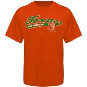  Texas Pan American Broncos Orange Logo Script T shirt 