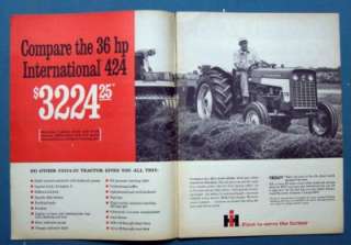 1967 International Tractor AD IH 424 Compare the 36 hp  